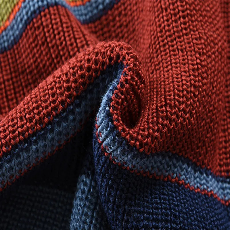 Spring Autumn Fashion Mens VNeck Collar Cardigan Sweater Slim Fit Cable Knit Patchwork Woolen Long Sleeve Casual Male Top 241024