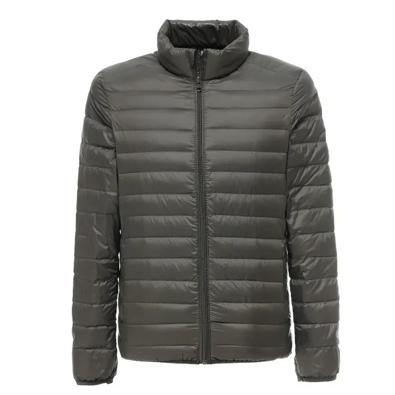 Mens Lightweight WaterResistant Packable Puffer Jacket 2023 Arrivals Autumn Winter Male Fashion Stand Collar Down Coats 241024