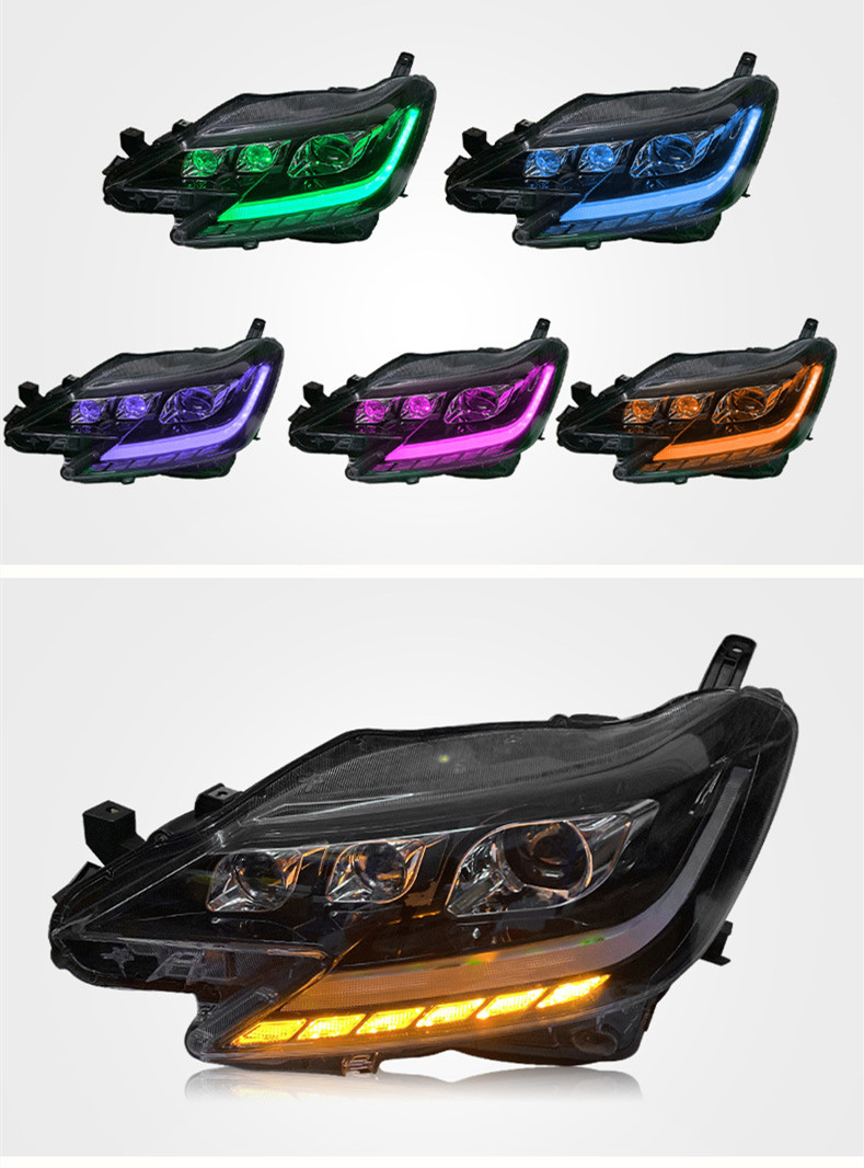 For Toyota REIZ 2013-20 19 Headlight Assembly Upgrade RGB Headlight Demon Eye Daytime Running Light