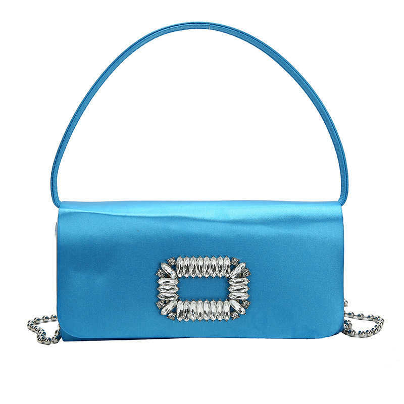 CMM Candy Colored Small Bag New Korean Version Fashion and Personalized Rhinestone Hand Held Womens Chain Crossbody Small Square Bag Pu