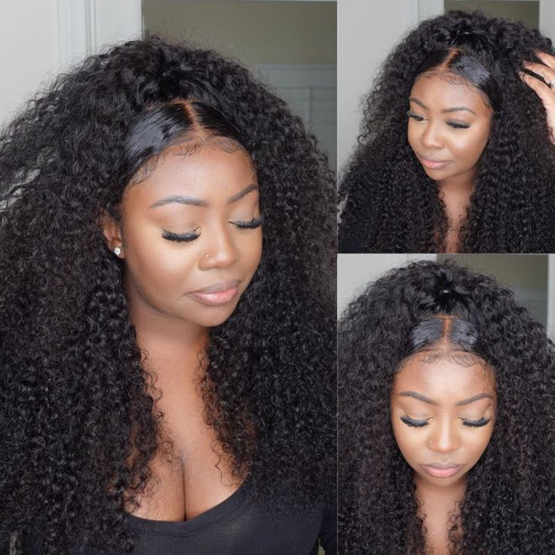 Kinky Curly Wigs Wear And Glueless Human Hair Wig 100% Preplucked 4x6 HD Lace Ready To Go