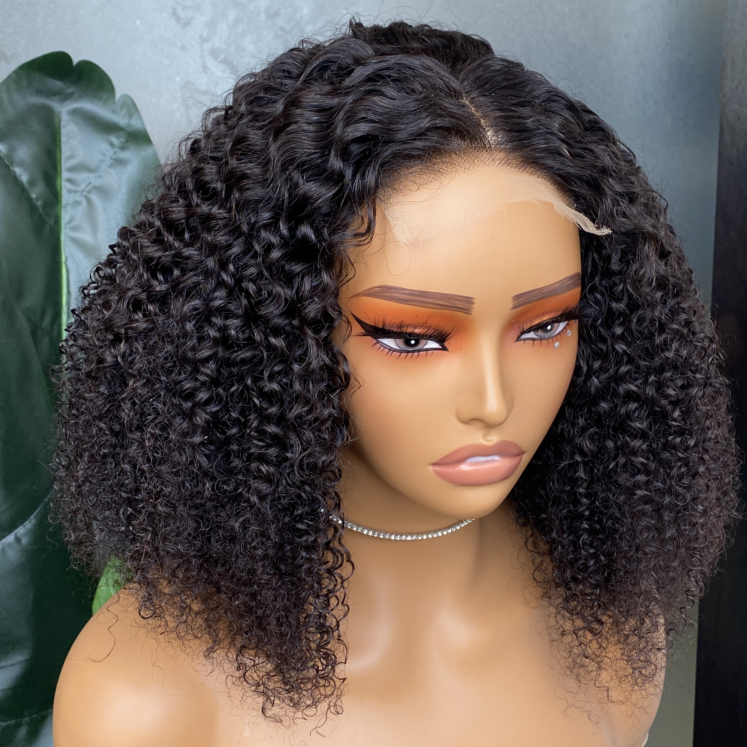 100% Virgin Remy Human Hair Kinky Curly 4x4 HD Full Lace Closure Wig Malaysian Peruvian Brazilian Thick Hair