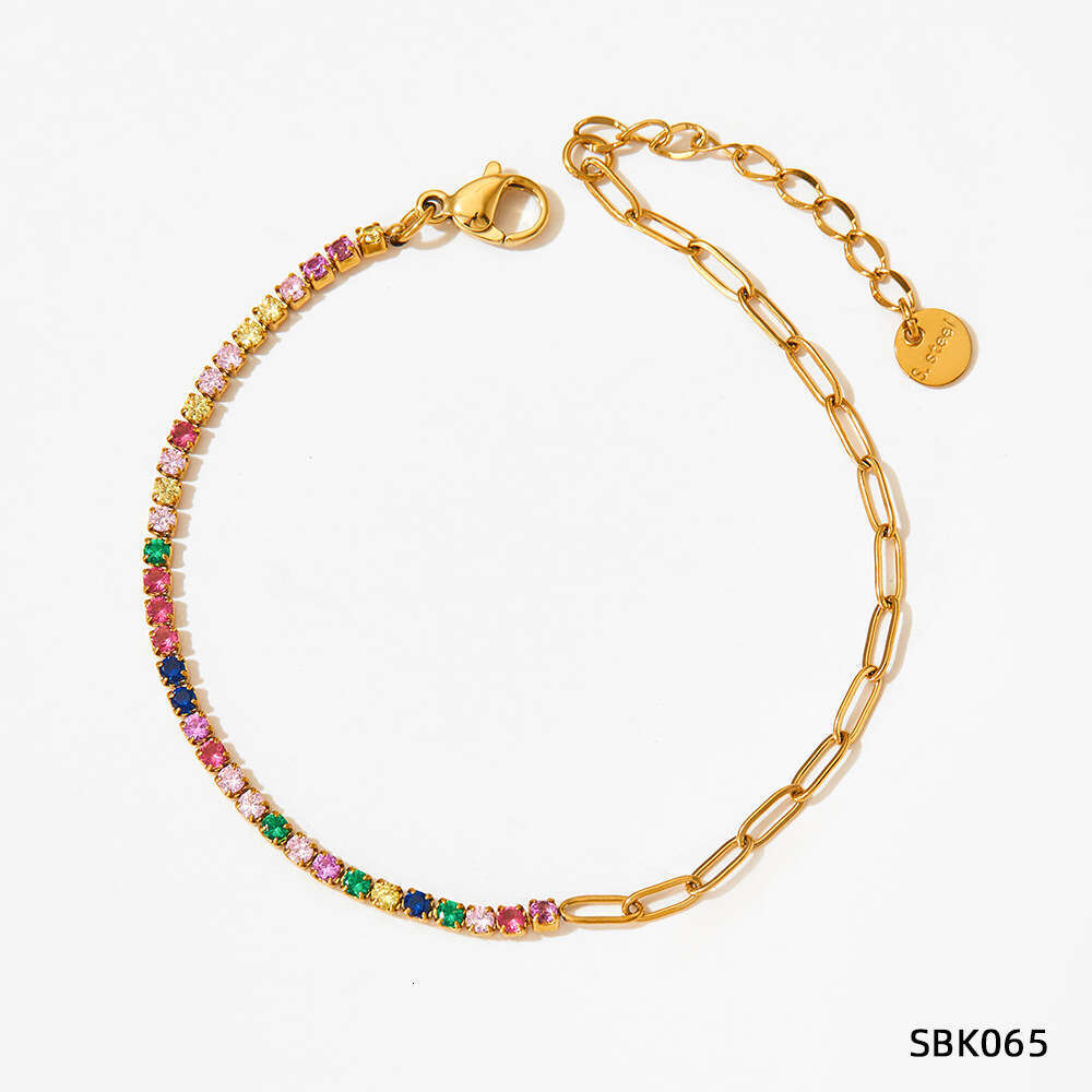 Classic women's bracelet stainless steel diamond color designer bracelet women's party gift