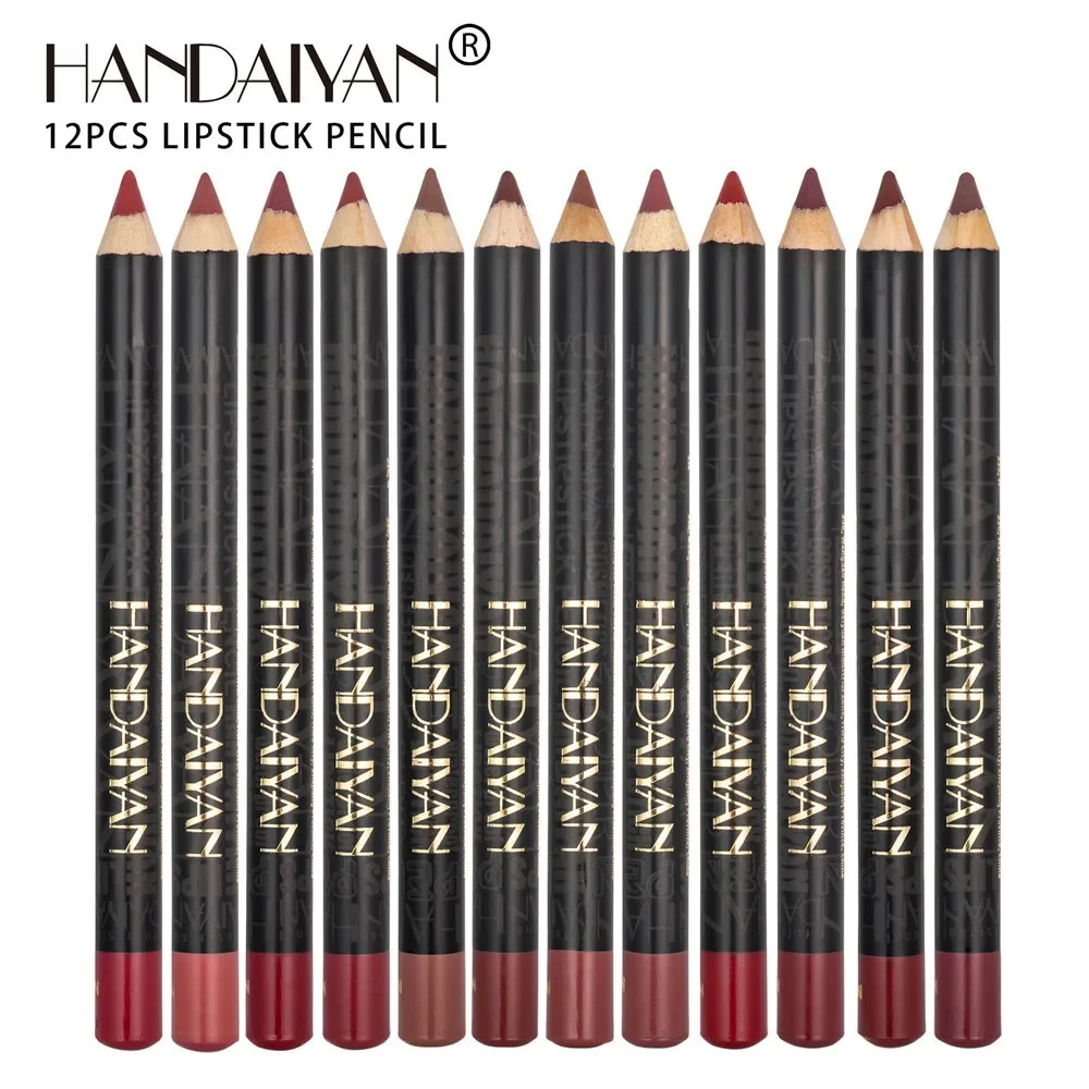 12 Colors Lip Liner Waterproof Matte Lipstick Pencil Contour Lip Makeup Sexy Red Long Lasting Moisturizer Lipliner Cosmetics 241028