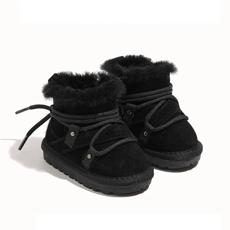Winter Baby Snow Boots Warm Plush Infant Shoes Soft Sole Boys Boots Fashion Toddler Girls Boots 16-25 241028