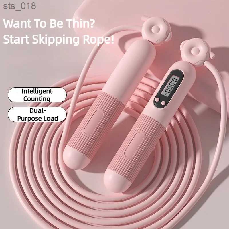 Accessories Jump rope intelligent fitness exercise and weight loss counting with adjustable counter to skip calories Steel Traini home H241104 V1H3