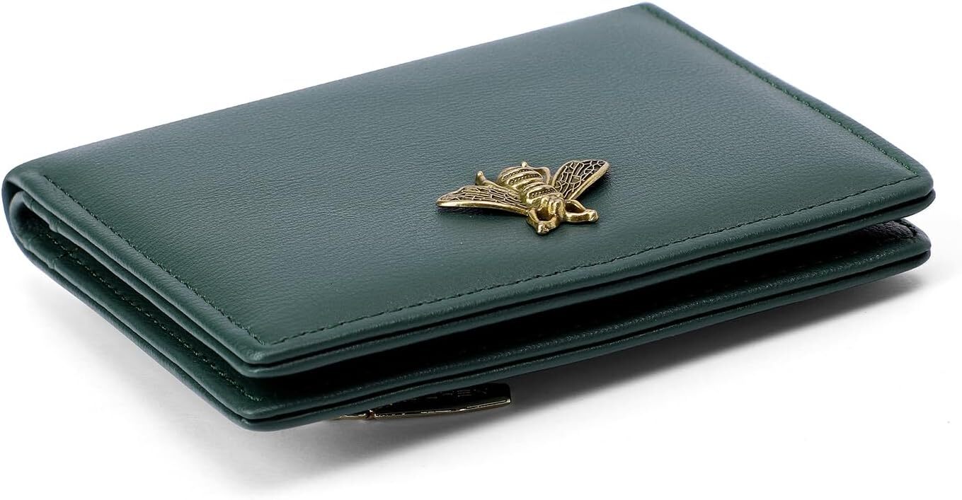 RFID Womens Small Shielded Bifold Pocket Ultra Thin Wallets For Women hot Compact Mini Wallet Dark Green