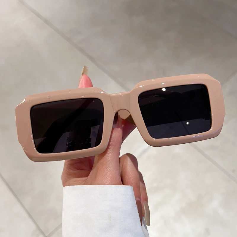 KAMMPT Vintage Rectangle Sunglasses Fashion Square Candy Color Shades Eyewear Trendy Retro Women Brand Design UV400 Sun GlassesX241213