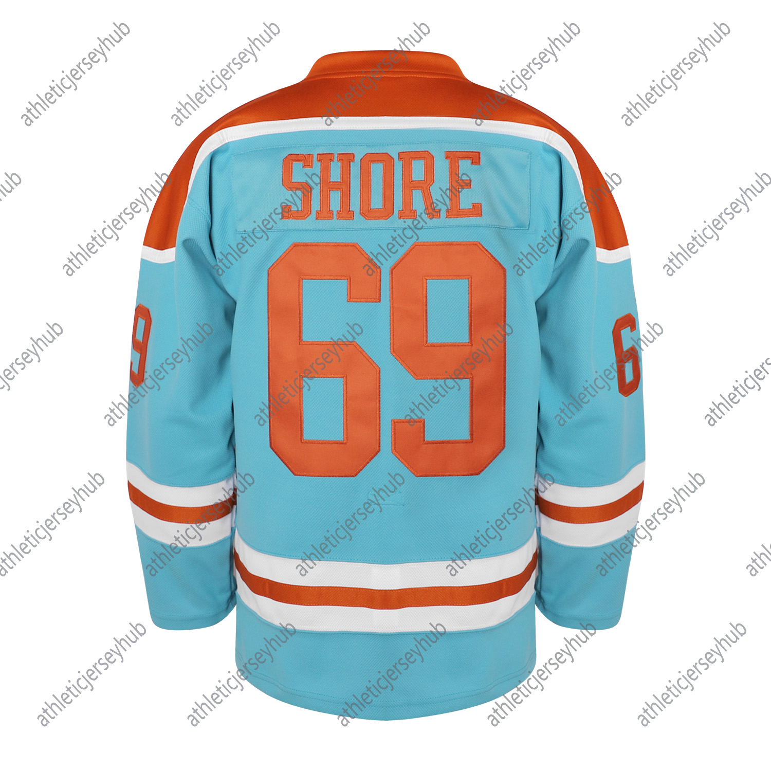 Blueberry Hockey Jersey 69 Shoresy Sudbury Stitched Name And Number Light Blue Red Black Custom S-XXXL