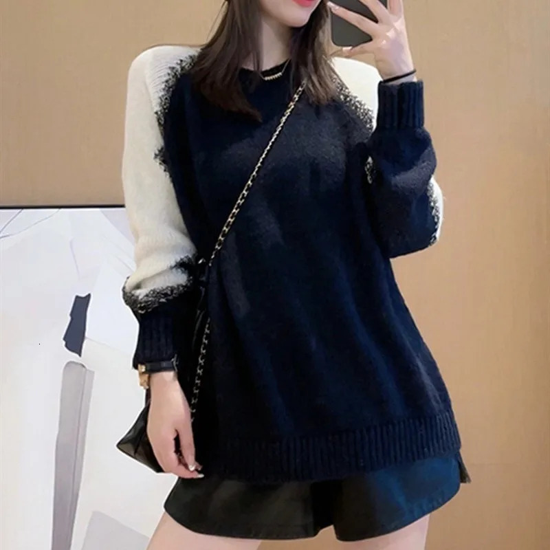 Fashionable Christmas sweaters gentle spoiled warm cozy womens autumn winter loose lazy warm and comfortable inner knitted sweaters 241025