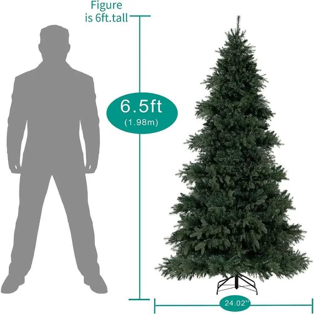 6.5-foot rural Christmas tree with lights a true classic Christmas tree with 2595 branch hints 600 warm lights and yuan W241029