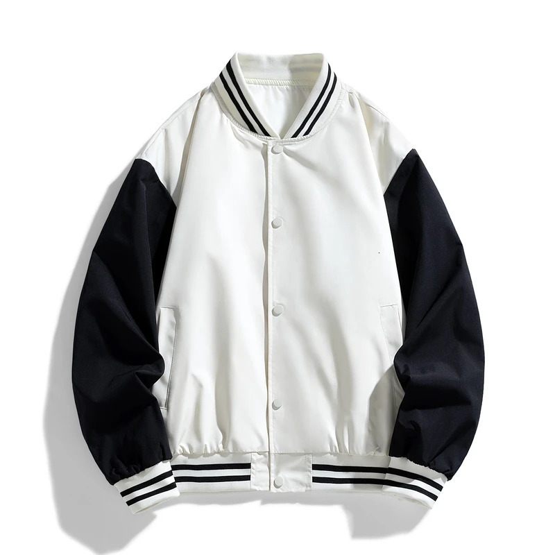 Pink womens bomber jacket autumn and winter fashion baseball uniform oversized jacket student couple Harajuku loose street jacket 241028