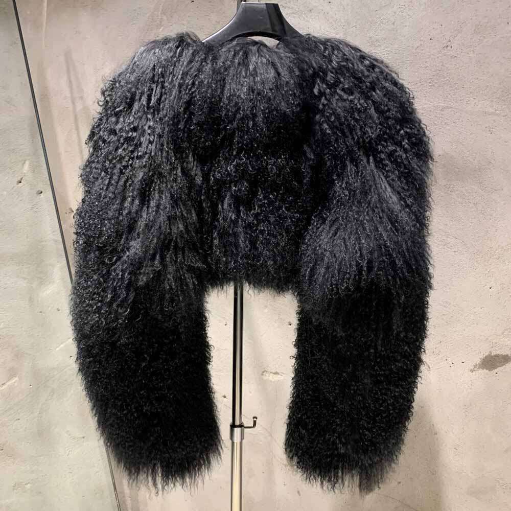 Sheep Fur Bomber Women s Mongolian Coat Winter Warm Natural Cloth