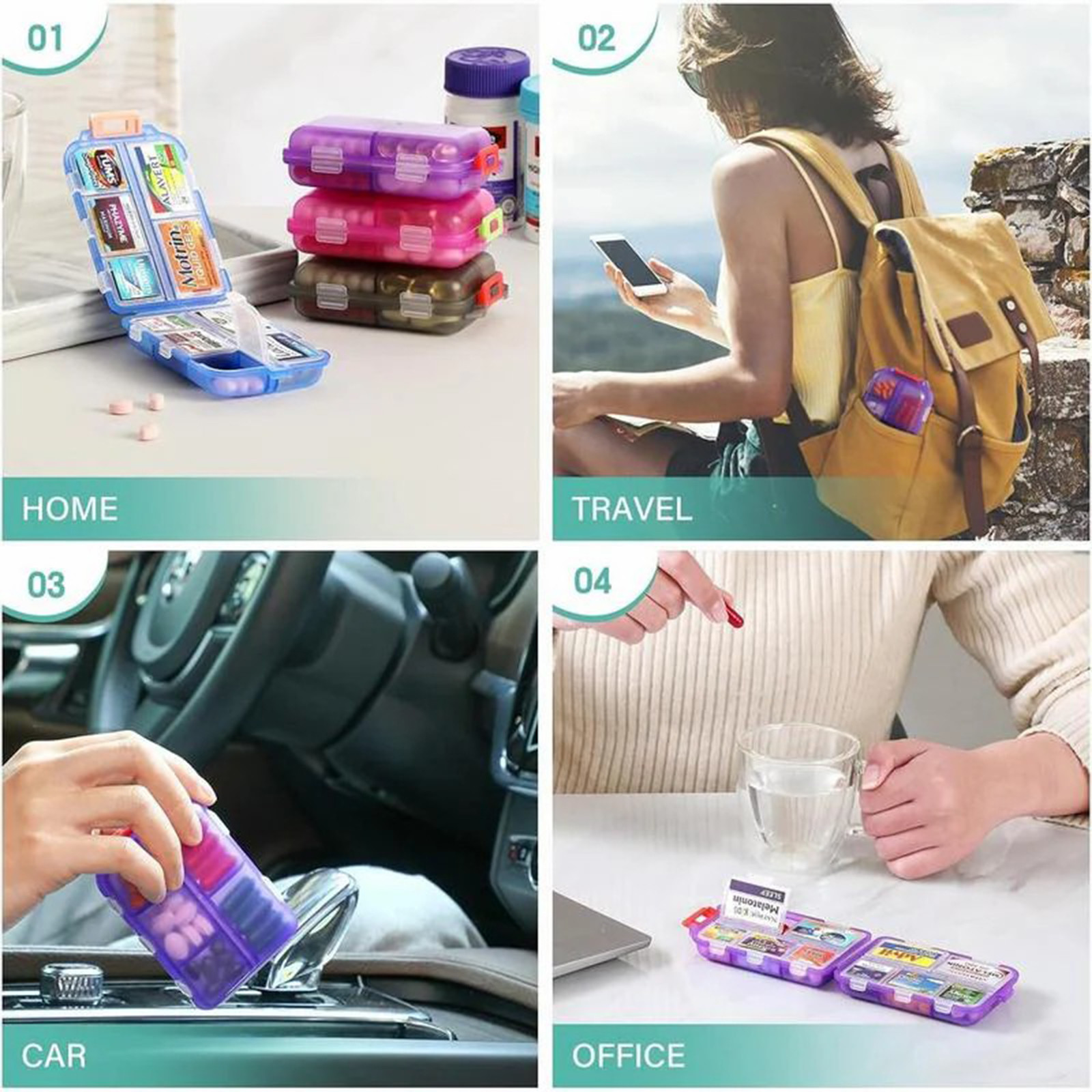 Organizer With Labels Travel Daily Container Medication Organizer Storage Organizer Travel Best Need Case 7 Day Organize