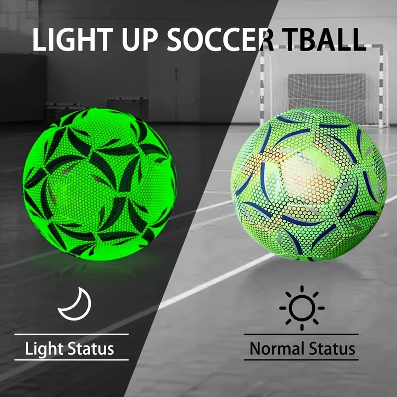 1 Pro size 5 football - durable machine sewn and glow in the dark n suitable for all day matches 241028