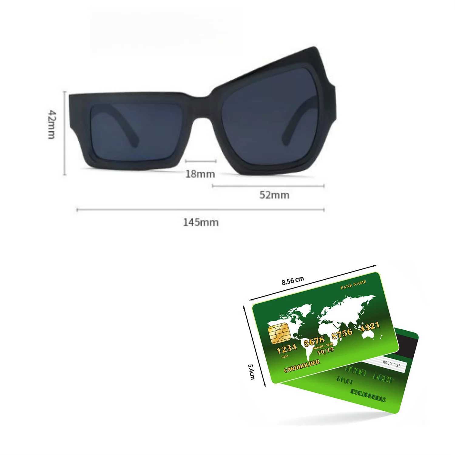 2023 New Punk Sunglasses Eyebrow-raising Funny Sun Glasses Irregular Glasses Unique Personality Oversized Square EyewearXJ241228