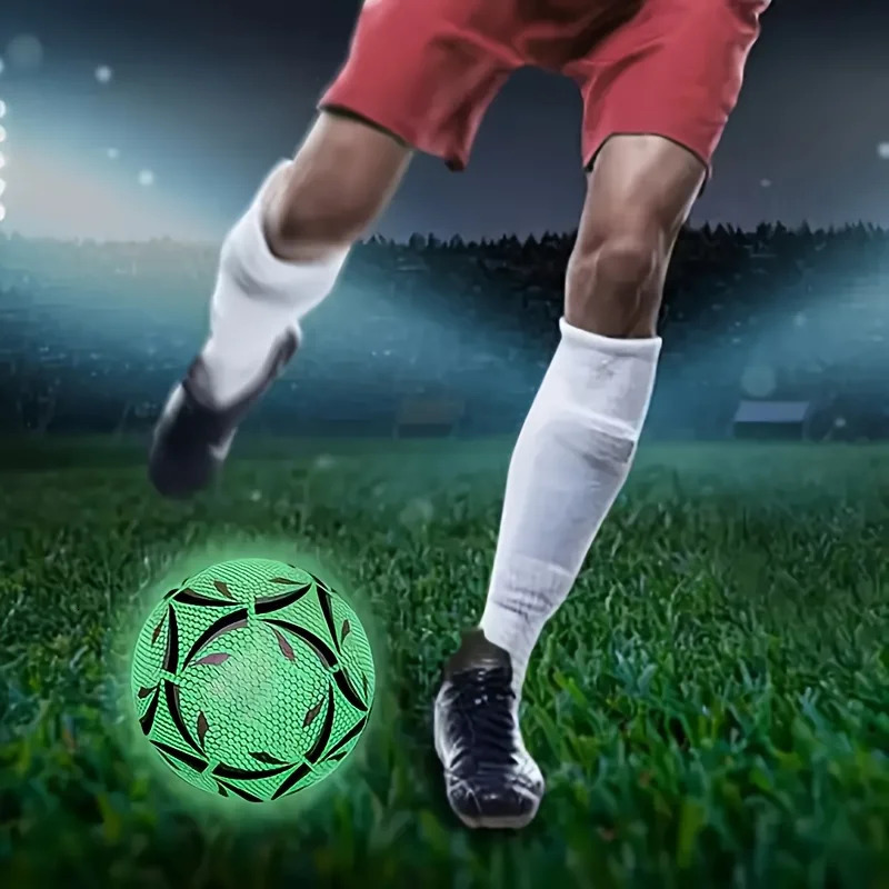 1 Pro size 5 football - durable machine sewn and glow in the dark n suitable for all day matches 241028
