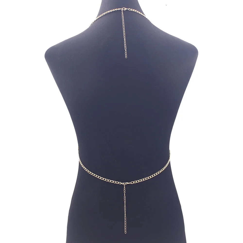 Metal Shiny Bra Tassel Women Body Chain Good Quality Gold Silver Color Underwear Nightclub Jewelry 241028