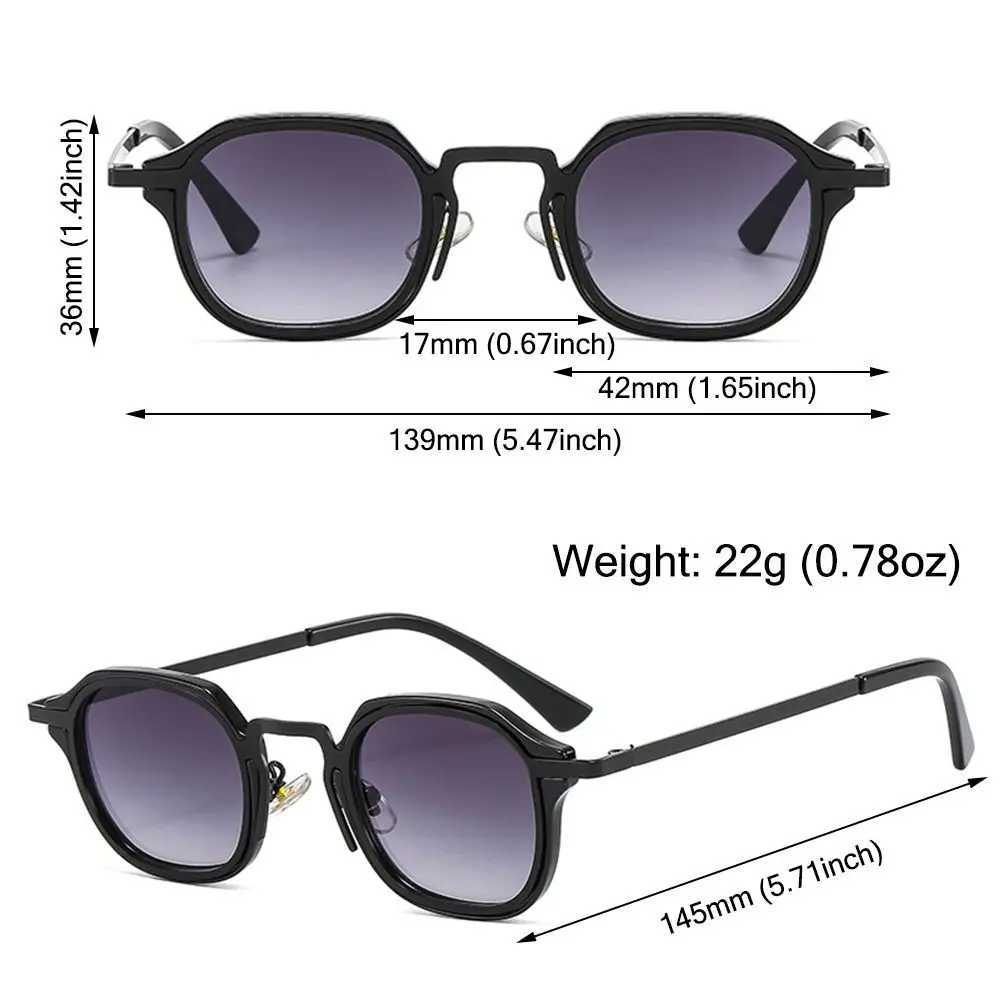UV400 Protection Small Square Sunglasses Retro Metal Frame Y2K Driving Sun Glasses Punk Shades for Women MenX241028