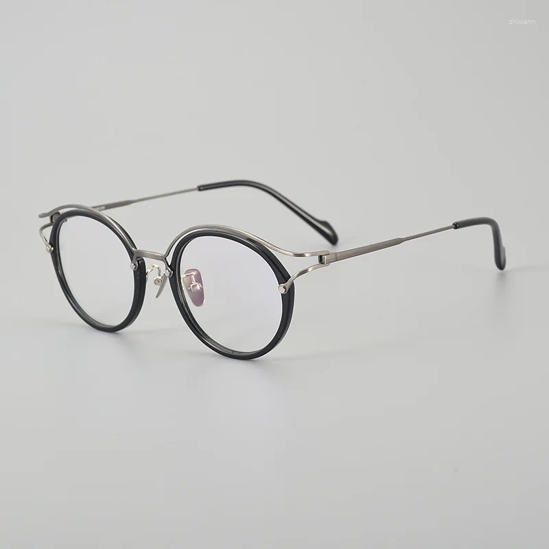 Sunglasses Frames Y0036 Japanese Designer Men's And Women's Retro Round Frame Ultra Light Pure Titanium Mya Glasses