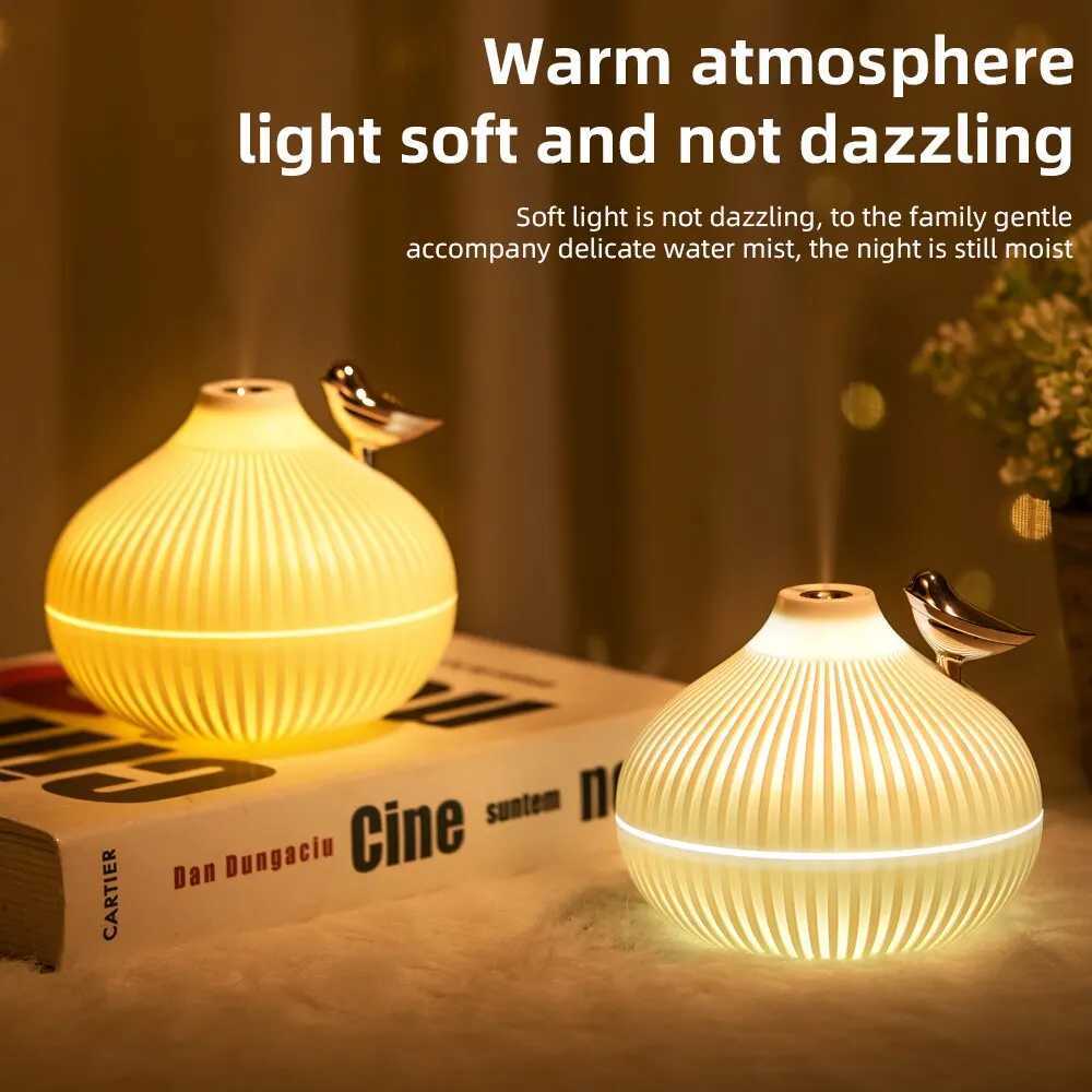 Newly designed 300ml small onion air humidifier Ara diffuser portable LED steam intelligent mist Usb humidifier Y241104
