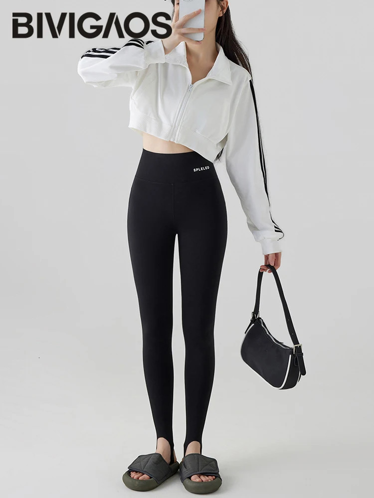 BIVIGAOS SkinTouch Seamless Foot Pants Sharkskin Leggings Women Autumn Fitness Sport Sexy Body Shape Shark 241028