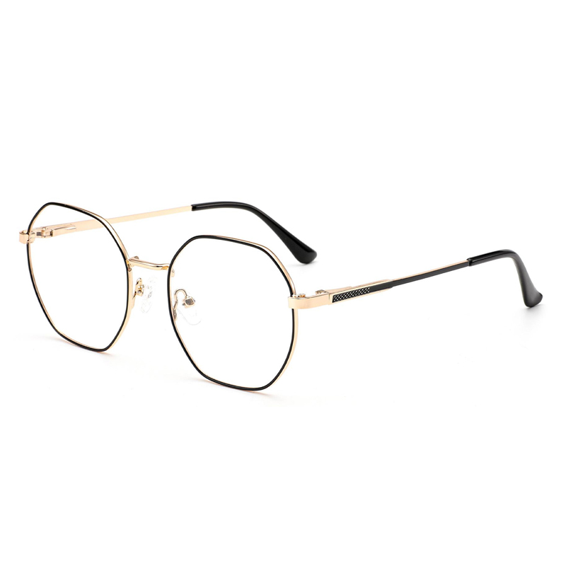 Designer glasses new metal eyeglasses frame men's fashion anti-blue light flat glasses retro cross-border eyeglasses frame