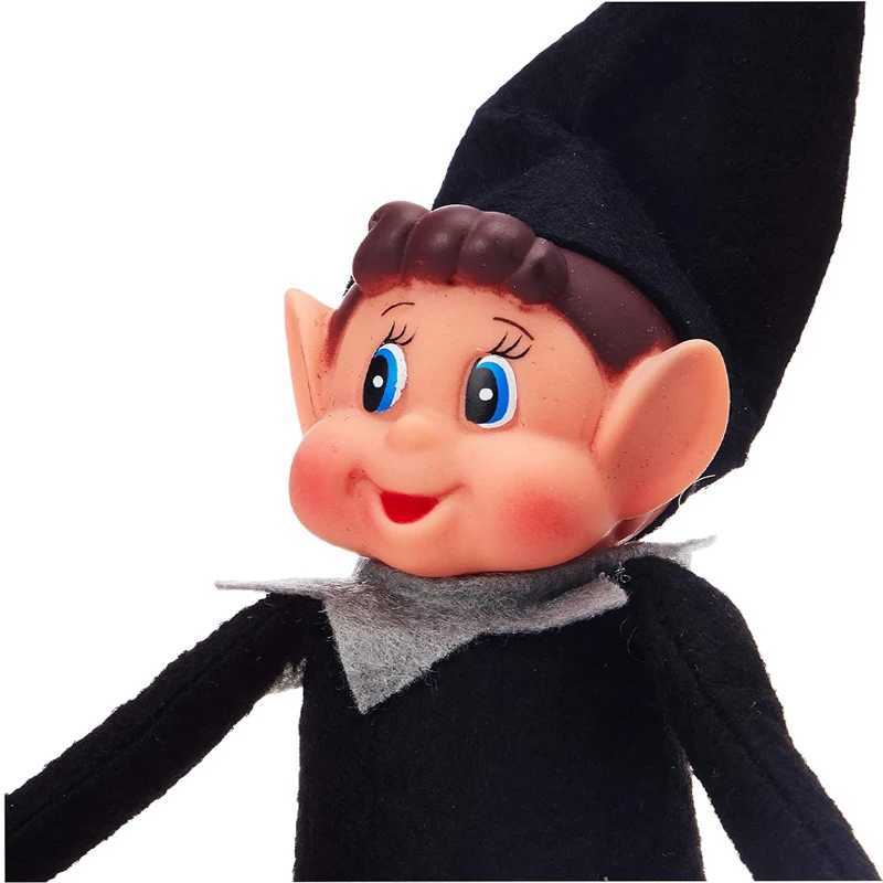 40CM Black Christmas Elf Doll Cute Christmas Decoration for Boys and Girls New Year Gift Bookshelf Elf W241029