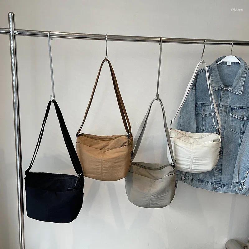 Totes Sewing Thread Casual Solid Shoulder Bags Interior Compartment Soft Large Capacitybrand For Women Nylon Women's Handbags zhanyishengli