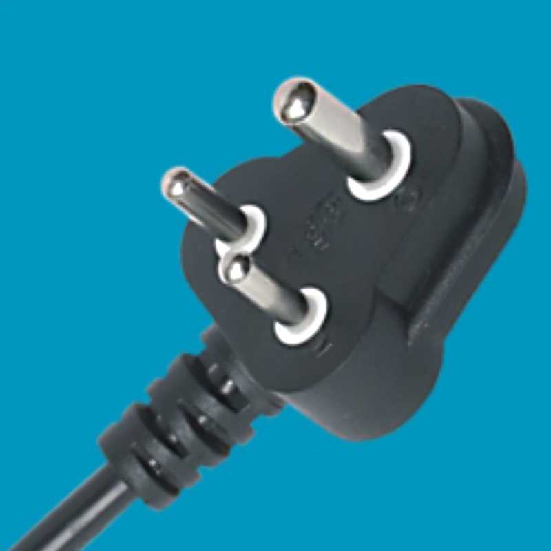 small South African power cord 0.75 square Indian three round pin plug