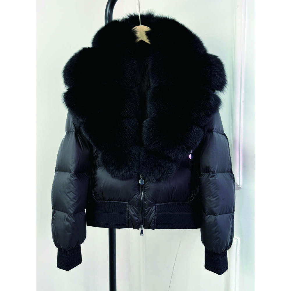 Janveny Large Real Fox Fur Coat 2024 Fashion Winter Puffer Jacket Women Thick 90% Duck Down Clothing Female Waterproof Parkas 934