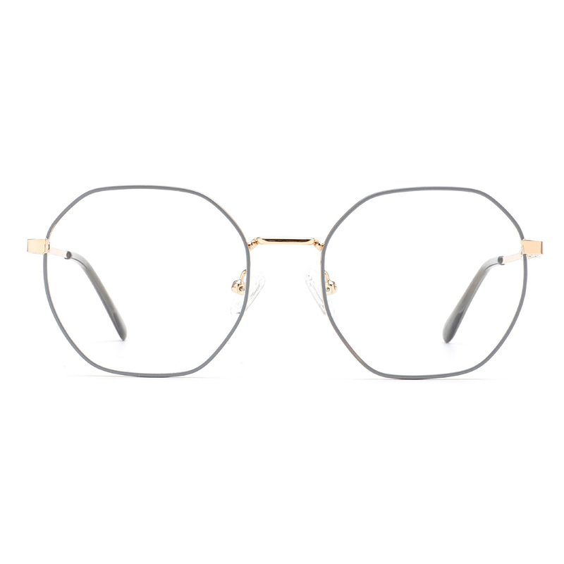 Designer glasses new metal eyeglasses frame men's fashion anti-blue light flat glasses retro cross-border eyeglasses frame