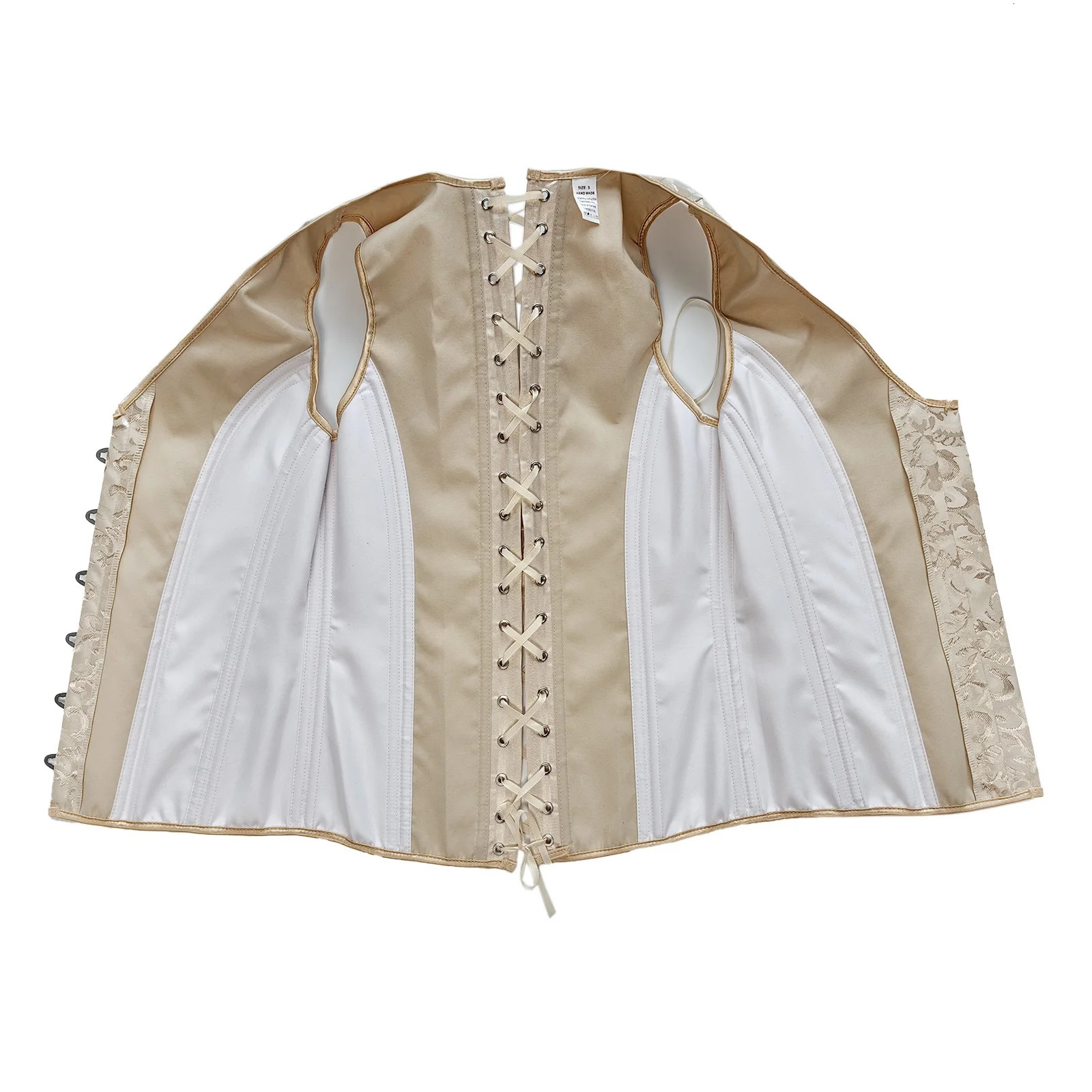 Mens tight corset vest lace top formal waist jacket beige floral waist training suit wedding dress used for wedding party tight top 241029