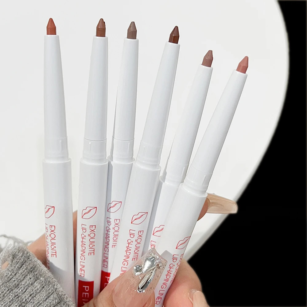 Matte Lip Liner Gold Tube Waterproof Lipstick Pencil Female Easy To Wear Non-stick Cup Lips Contouring Pen Nude Lip Cosmetics 241028