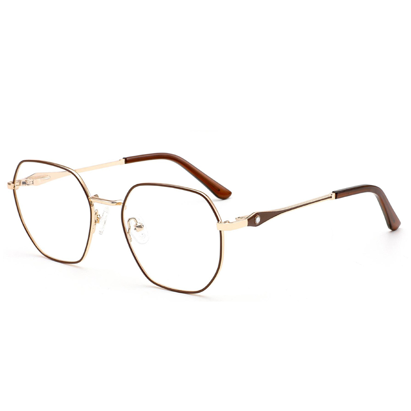 New women's high-class sense of metal eyeglasses frames men's large frame fashion trend wind glasses manufacturers wholesale open ball eyegl