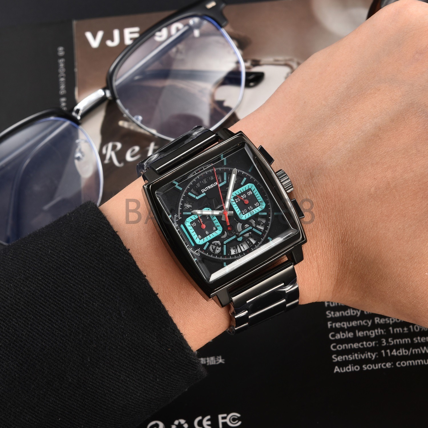 Newly Luxury Watches for Men Quartz Wristwatch Fashion Automatic Date Daily Waterproof Classic Square Dial Design Chronograph Multifunction Male Clocks For Gift