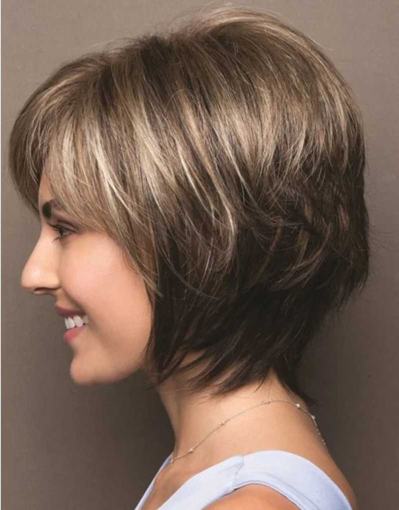 New Arrival WHISSICAL W synthetic womens mixed blonde brown short wig natural hair wig heat-resistant womens hair wig Z241028