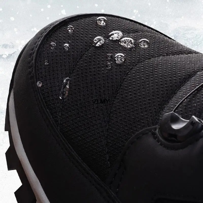 Winter Snow Boots Men Women Rotatory Button Snowboots Waterproof Outdoor Cotton Shoes Keep Warm High Top Man Hiking 241028