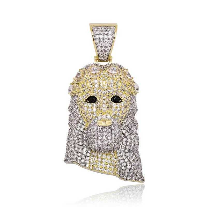 Custom Hip Hop Mens Jewelry Vvs Moissanite Iced Out Jesus Pendant 925 Sterling Silver 24k Gold Rapper Pendant Necklace