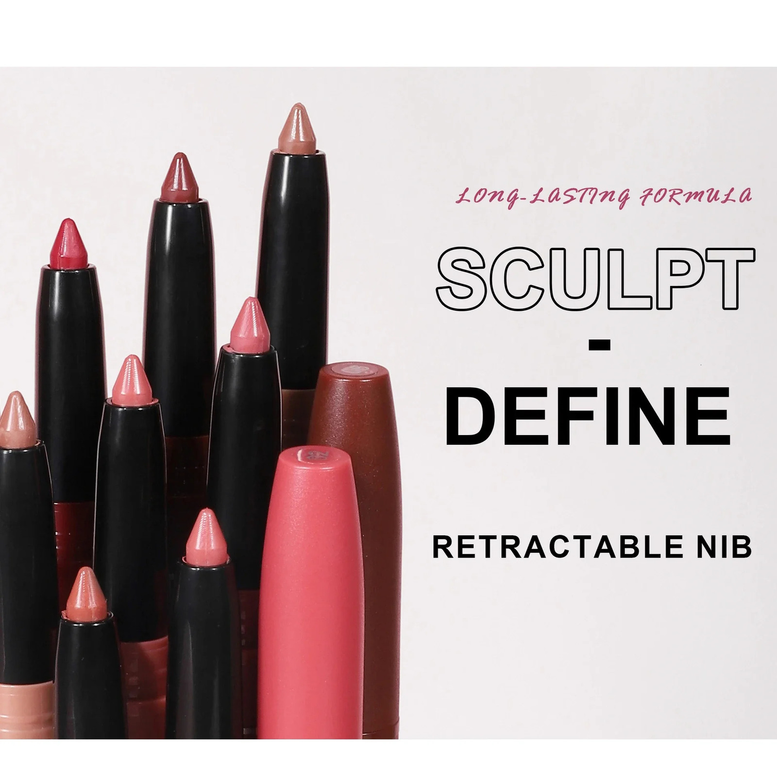 Outline Lips Liner Pencil Velvet Lip Crayon Soft Smooth Colorful Matte Contour Tint Slim Lipstick Long-Lasting Creamy Cosmetics 241028