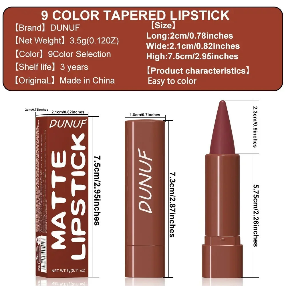 Pointed Matte Lipstick Nude Red Brown Velvet Lip Liner Pencil 9Colors Outline Contouring Gradient Lipliner Tinted Balm Cosmetic 241028