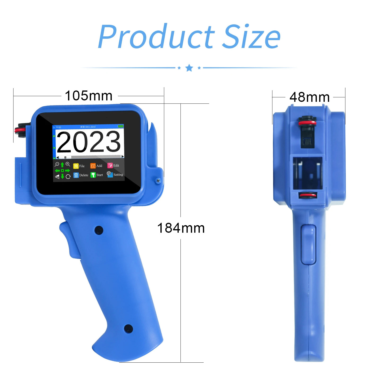 mini handheld inkjet printer 12.7mm used for QR barcode batch processing date numbering expiration date encoding machine non encrypted portable 241029