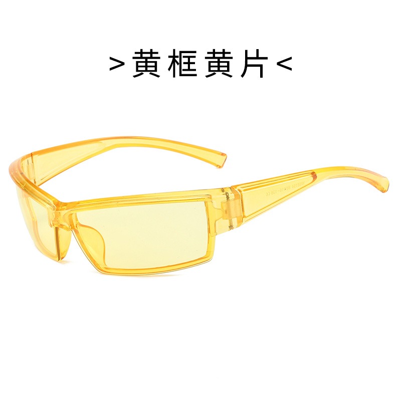 American European Fashion Sports Punk Personalized Retro Box Sunglasses Y2K Spicy Girl Men's and Women's Outdoor Cycling Mirrors