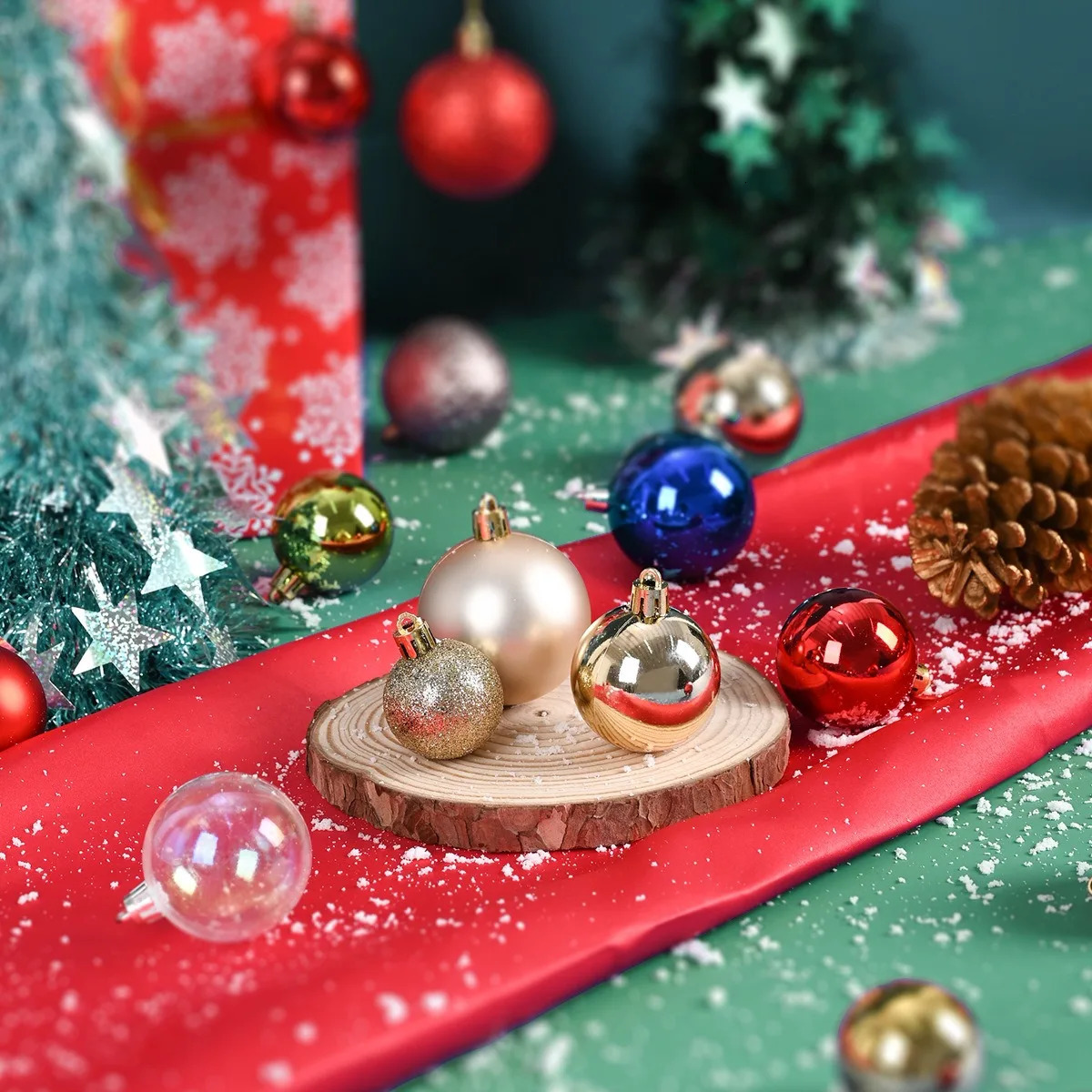 24Pcs Christmas Balls 46CM Big Ball Tree Pendant Ornaments for Home Party Decor 2025 Year Navidad Gifts Accessory 241029