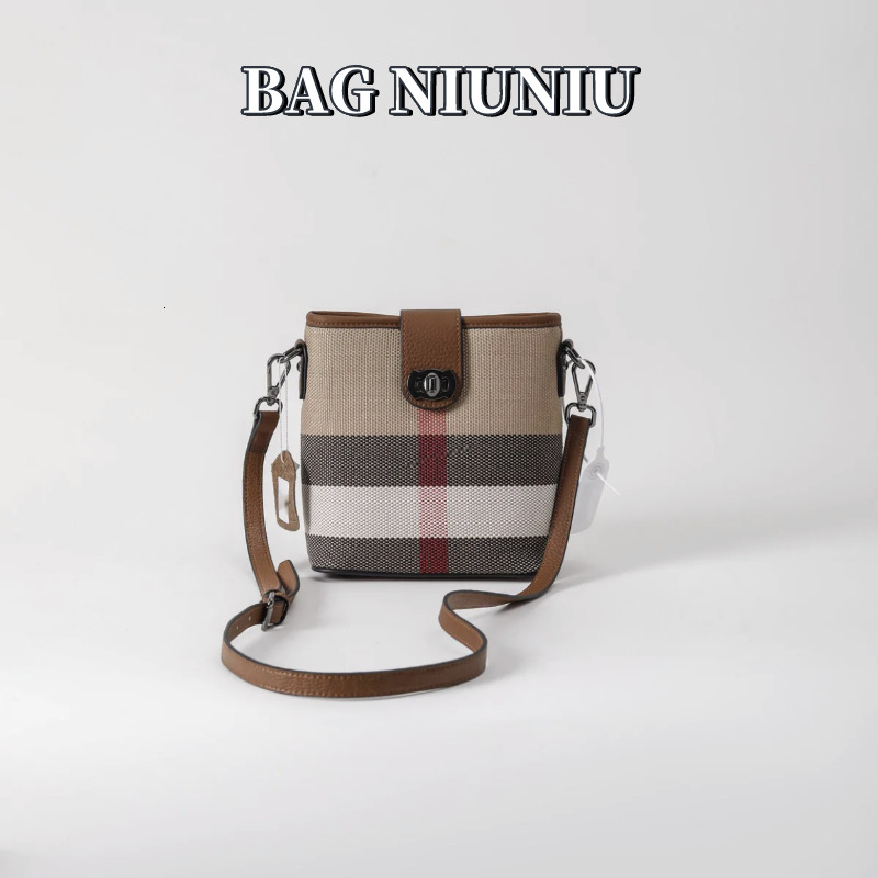 New Classic One-shoulder Women's Trend All-match Messenger Small Bag Plaid Canvas Ladies Handbag ddmymarket