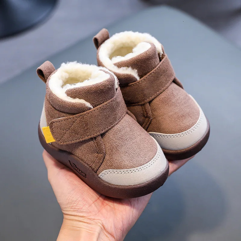 Toddler Baby Boots Winter Boys Girl Warm Baby Snow Boots Plush Soft Bottom Infant Shoes born Baby Outdoor Sneakers Kids Shoes 241028