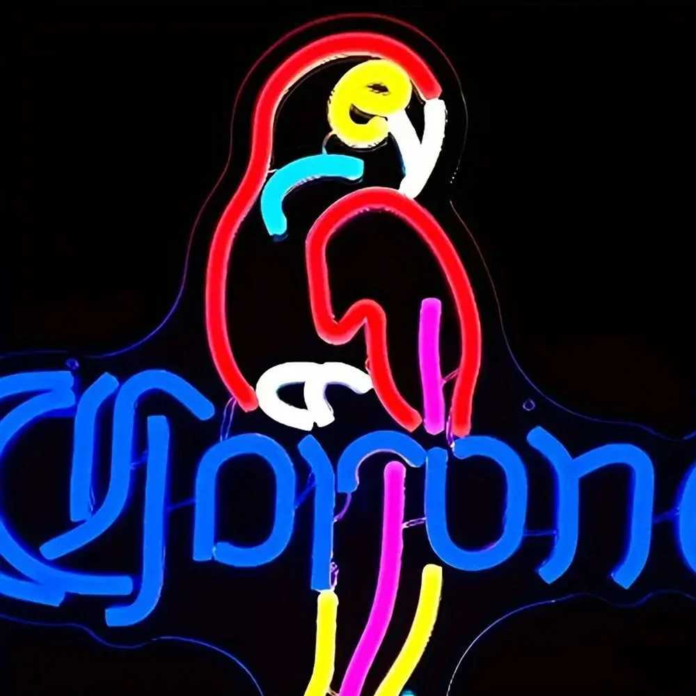 Neon Sign Beer Bar Club Bedroom Corona Light Parrot Sign Glass Neon Sign Office Hotel Bar Cafe Wedding Party Mens Cave X241028