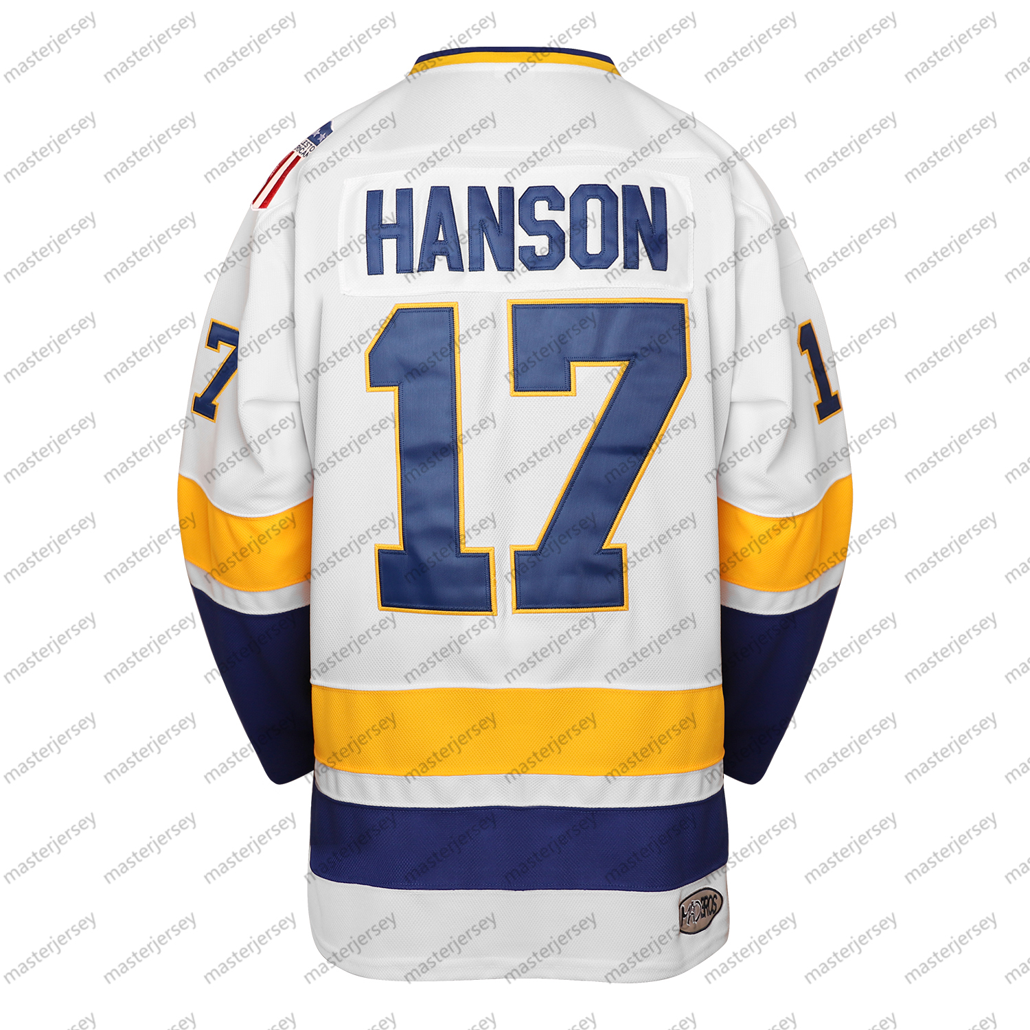 17 Steve Hanson Brother Mens Stitched Movie Hockey Jerseys In Stock Fast Shipping Loose Fit V-Neck Slight Stretch Polyester - Perfect for Sports