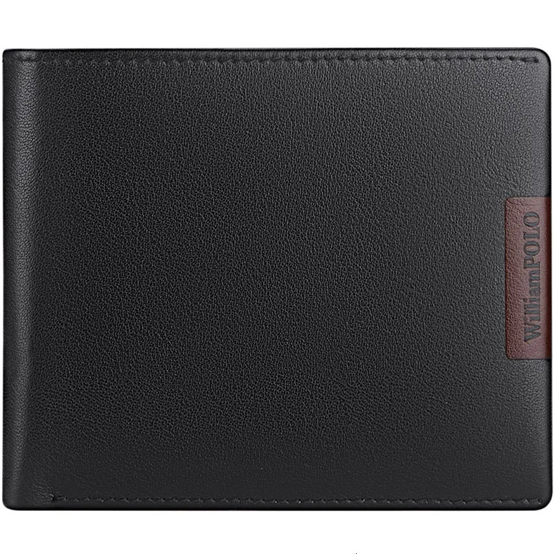 Mens Short Soft Cowhide Leather Wallet Trend Fashion Mens Wallet Williamspolo 241028