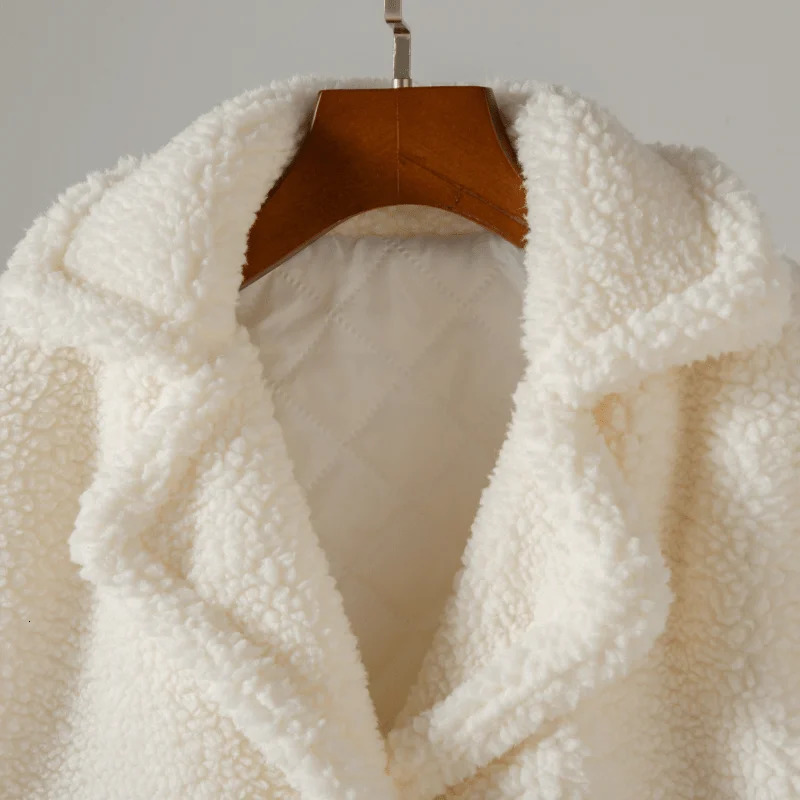 Fashion Baby Girl Boy Winter Jacket Fur Thick Child Warm Sheep Like Coat Long Loose Kid Outwear Clothes High Quality 2-14Y 241028